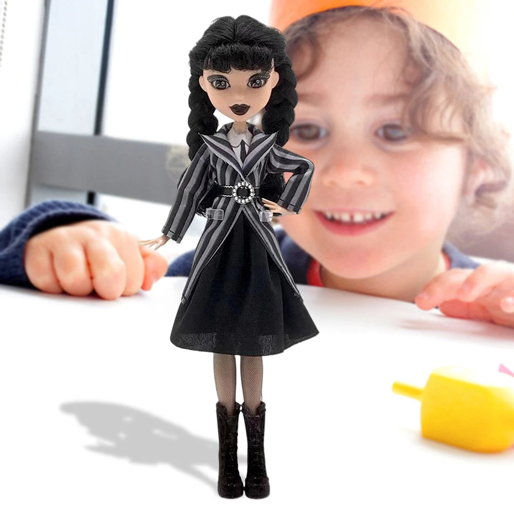Wednesday Doll, Rave’N Wednesday Collectible in Black Gothic Gown Inspired by Dance Scene, Premium Accessories & Doll Stand