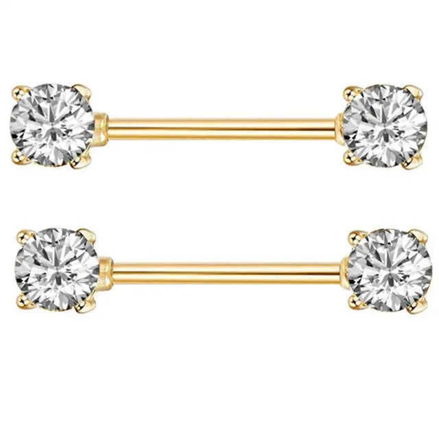 Stainless Steel Crown Nipple Piercing Set Heart Nipple Jewelry Bulk Crystal Nipple Ring Lot Piercing Pezon Body Jewelry Pack