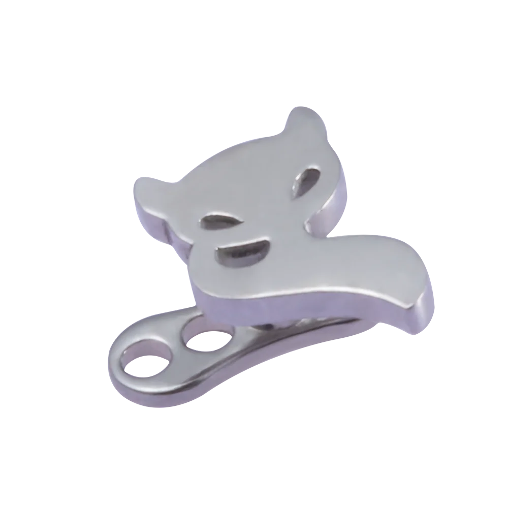 1pc Cross Fox Alien Micro Dermal Anchor Jewelry for Women Stainless Steel Micro Dermal Piercing Elegant Dermal Piercing Jewelry