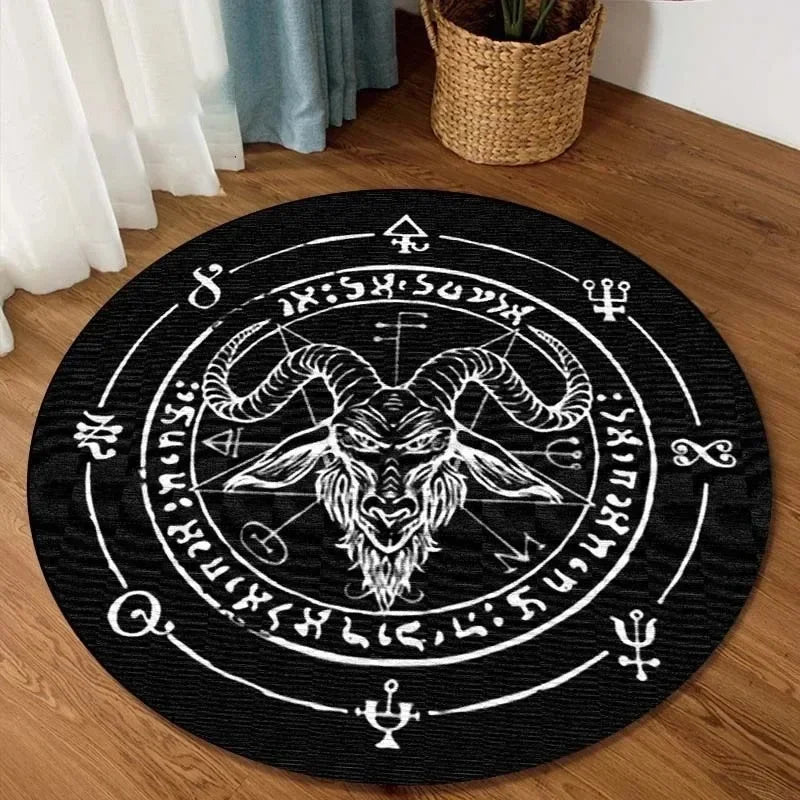 Home decoration personalized carpet Gothic Satan carpet bedroom living room entrance floor mat bathroom absorbent door mat