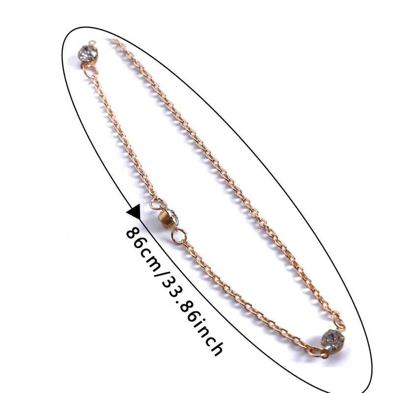 Body Jewelry Sexy Women's Crystal Back Chain Necklace Bikini Beach Crossover Back Jewelry Wedding Back Dress Accessories