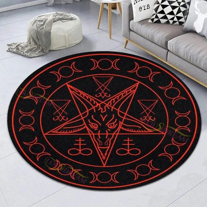 Home decoration personalized carpet Gothic Satan carpet bedroom living room entrance floor mat bathroom absorbent door mat