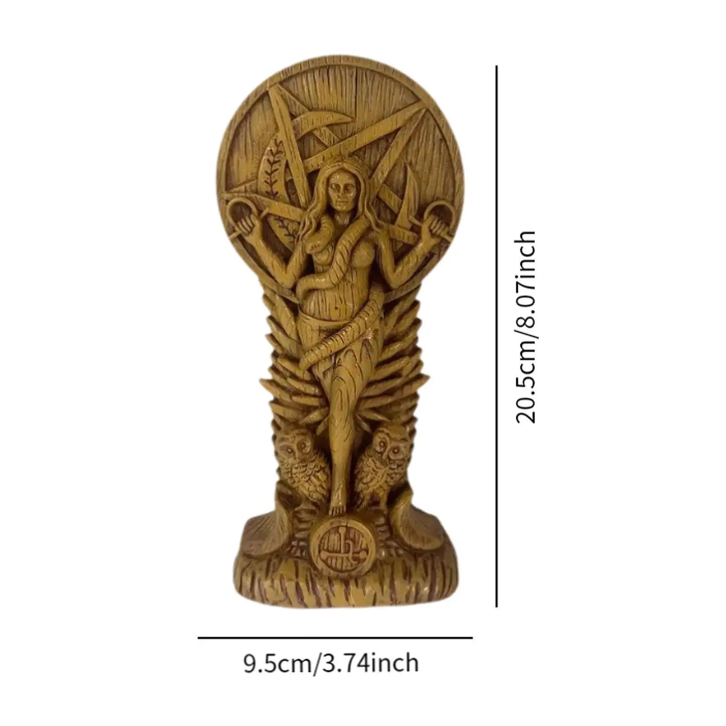 Resin Snake Woman Statue Goddess Witch Statue Resin Figurine for Office Living Room Desk Home Decor Ornament