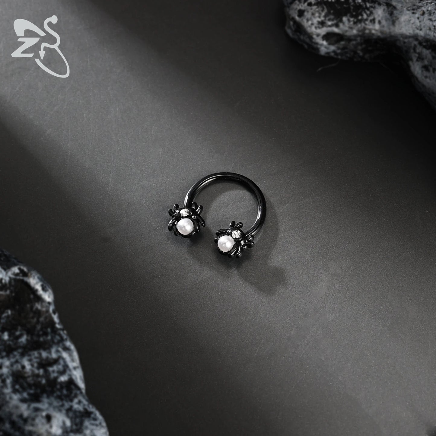 ZS 1 Piece Punk Stainless Steel Nose Ring Men Women Pumpkin Bat Septum Piercings Hallowmas Cartilage Helix Piercing Body Jewelry