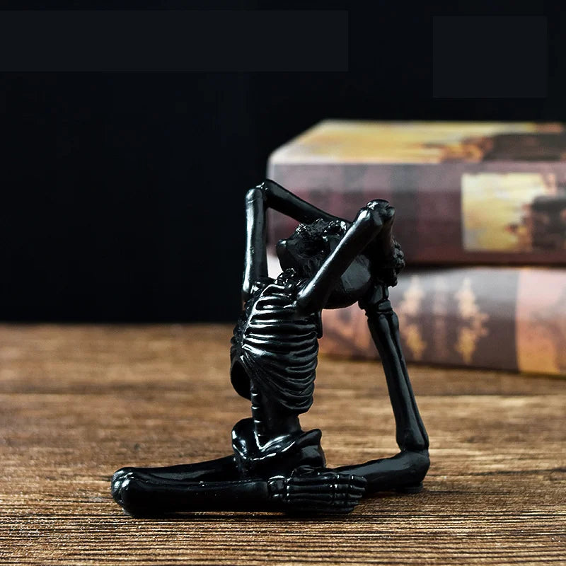 Yoga Skull Figure Decoration Halloween Decoration Commemorative Gift Holiday Atmosphere Resin Ornaments Crafts Home Decoration