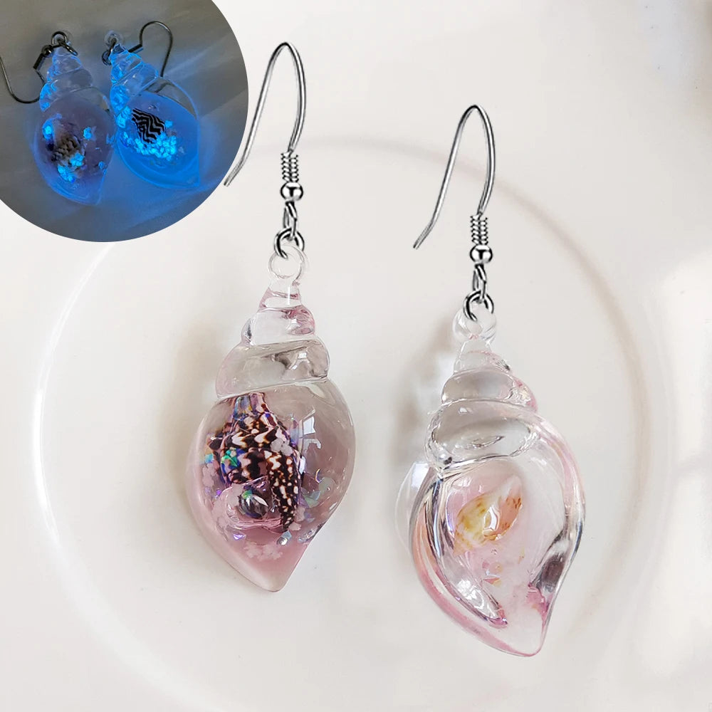 Ghost in Bottle Earrings Glow in the Dark Ghost Dangle Earrings Luminous Halloween Jewelry for Women and Girl