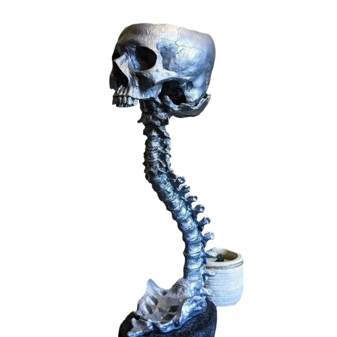 Skeleton Flower Pot with Spinal Support, Realistic Skeleton Flower Pot, Gothic Home Decoration, Resin Skeleton Shaped Flower Pot