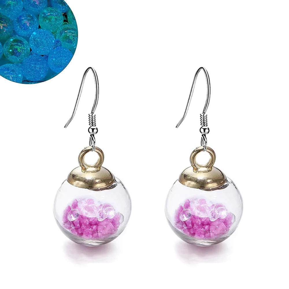 Ghost in Bottle Earrings Glow in the Dark Ghost Dangle Earrings Luminous Halloween Jewelry for Women and Girl