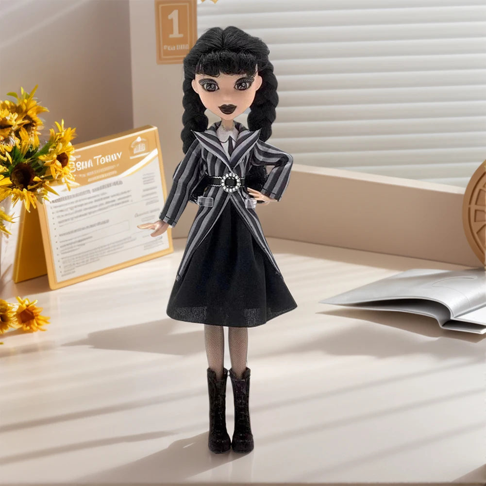 Wednesday Doll, Rave’N Wednesday Collectible in Black Gothic Gown Inspired by Dance Scene, Premium Accessories & Doll Stand
