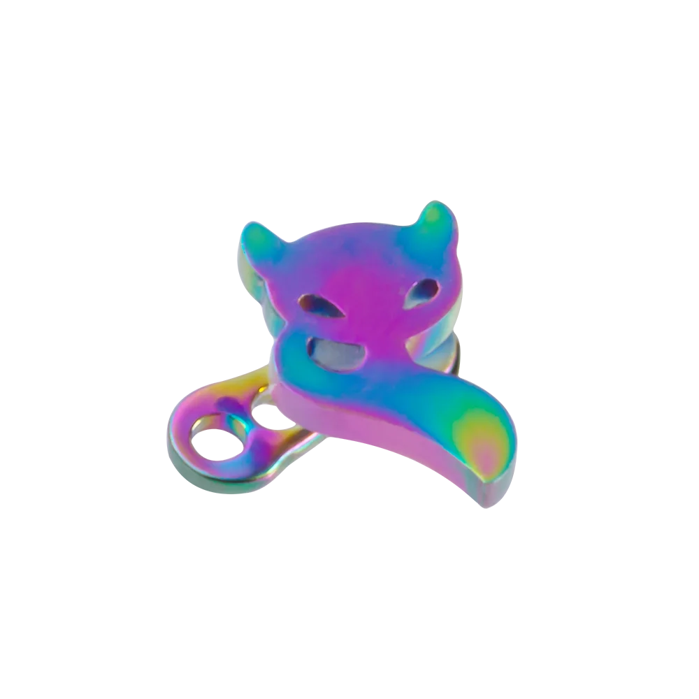 1pc Cross Fox Alien Micro Dermal Anchor Jewelry for Women Stainless Steel Micro Dermal Piercing Elegant Dermal Piercing Jewelry