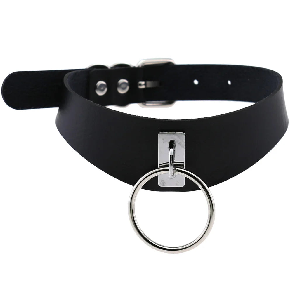 Leather Spiked Choker Punk Collar Women Men Rivets Studded Chocker Chunky Necklace Goth Jewelry Metal Gothic Emo Accessories