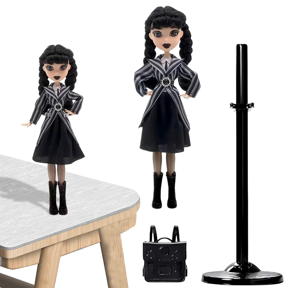 Wednesday Doll, Rave’N Wednesday Collectible in Black Gothic Gown Inspired by Dance Scene, Premium Accessories & Doll Stand