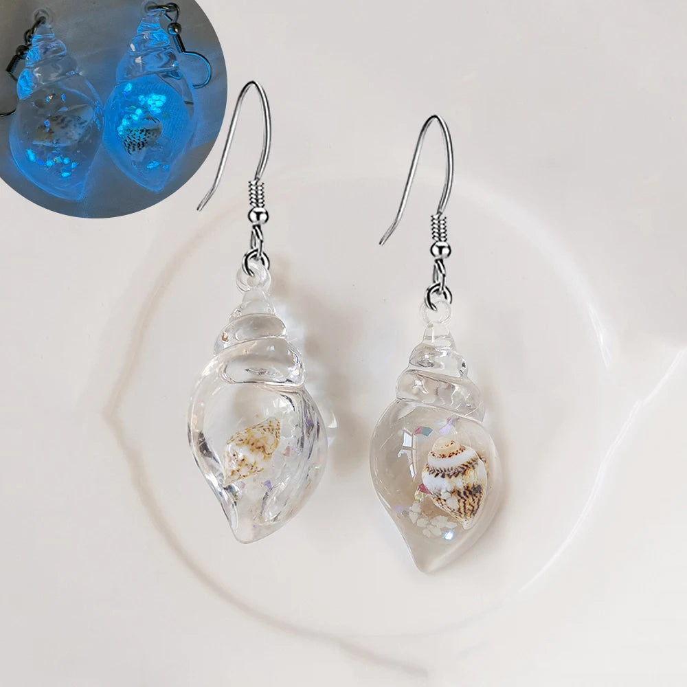 Ghost in Bottle Earrings Glow in the Dark Ghost Dangle Earrings Luminous Halloween Jewelry for Women and Girl