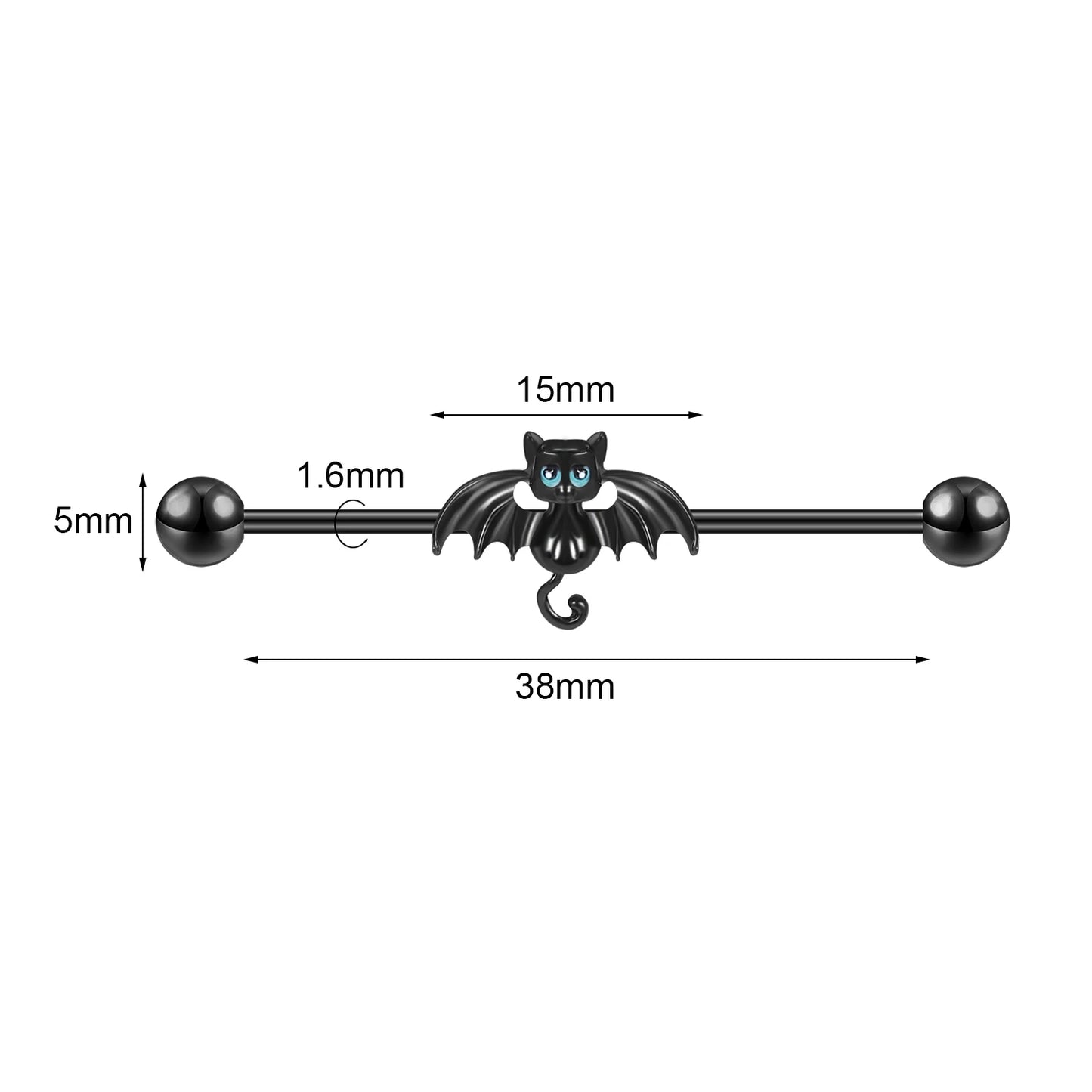 AOEDEJ Industrial Piercing Earring Women Stainless Steel Helix Ear Piercing Dragon Snake Long Earring Jewelry Barbell Earring