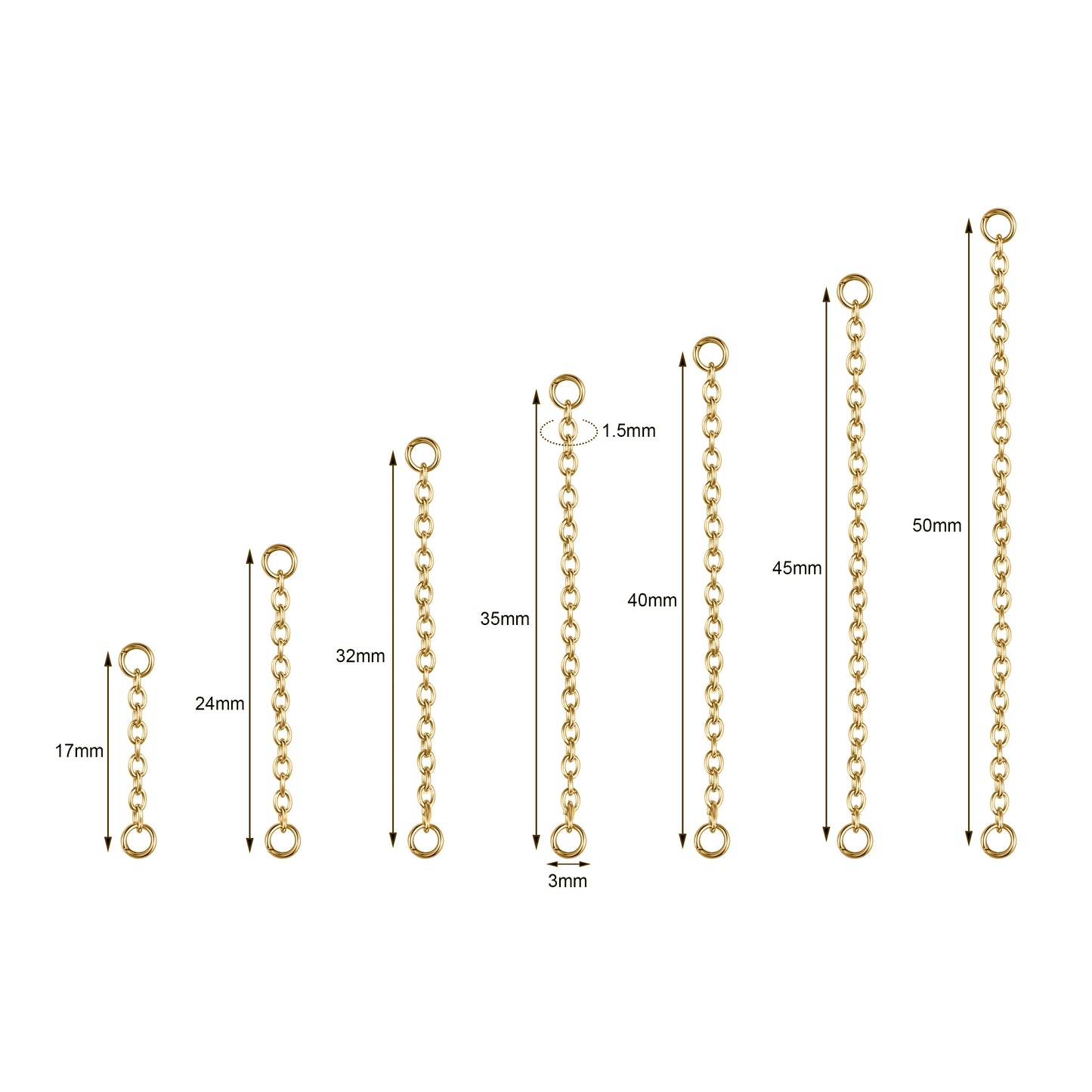 AOEDEJ 1PC Gold Color Nose Chain Jewelry Stainless Steel Industrial Piercing Chain Nostril Chain Women Body Piercing Jewelry