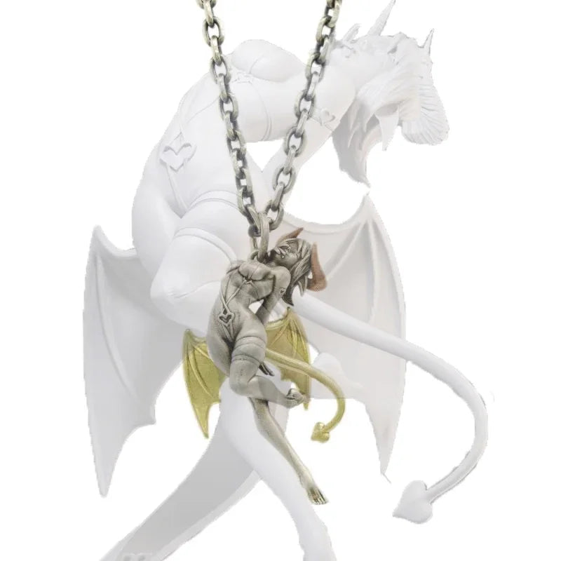 Fashionable and Sexy Female Baseball Player Statue Pendant Necklace Men and Women Hip-Hop Trend Jewelry Couple Gifts