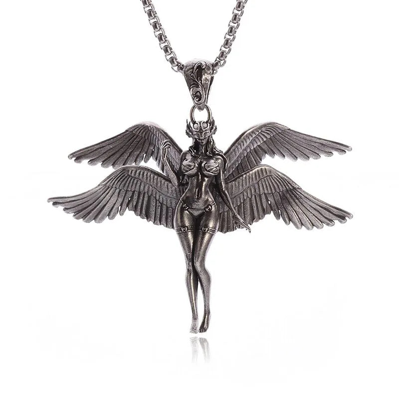 Fashion Cartoon Cute and Well-Behaved Cat Ears Goddess Necklace Ladies Pendant Anime Maid Cosplay Jewelry Gift for Girls