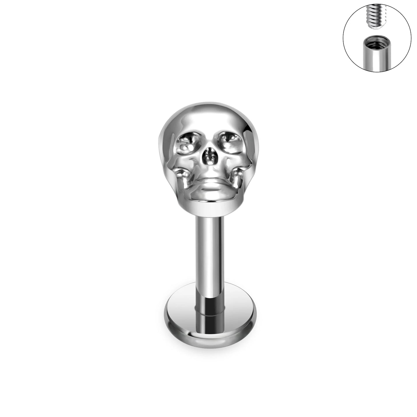 16G G23 Titanium Labret Helix Tragus Daith Cartilage Piercing Ear Stud Earrings for Women Internal Thread