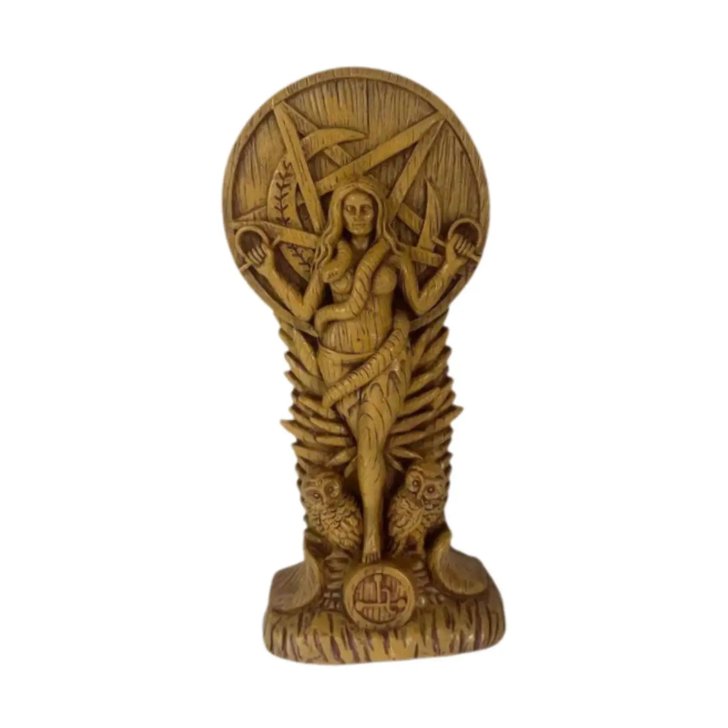 Resin Snake Woman Statue Goddess Witch Statue Resin Figurine for Office Living Room Desk Home Decor Ornament