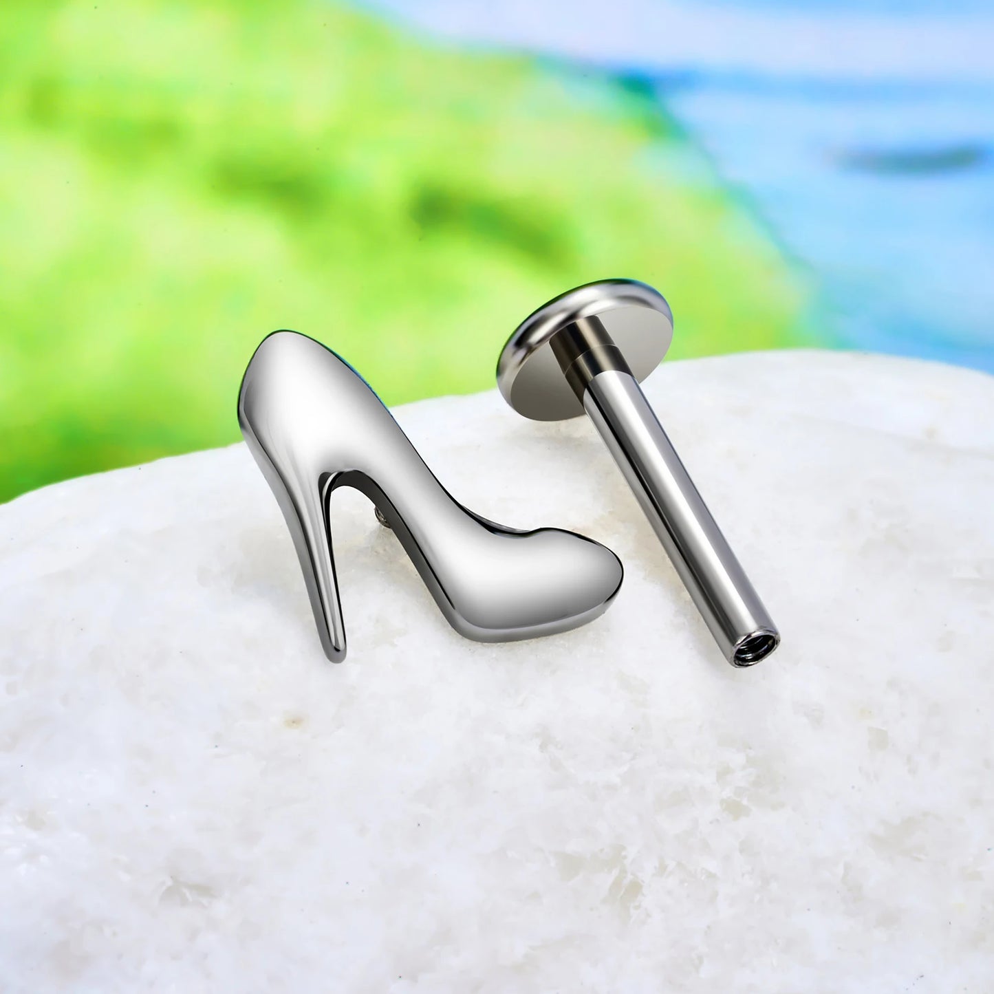 16G G23 Titanium Labret Helix Tragus Daith Cartilage Piercing Ear Stud Earrings for Women Internal Thread