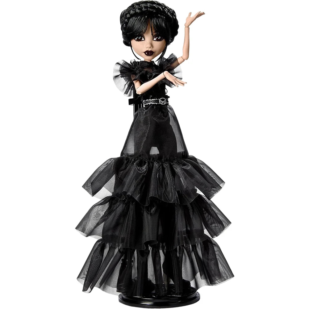 Wednesday Doll, Rave’N Wednesday Collectible in Black Gothic Gown Inspired by Dance Scene, Premium Accessories & Doll Stand