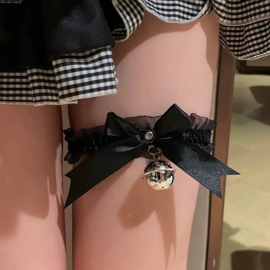 Boho Elastic Band Butterfly Bandage Black Leg Thigh Cross Chains for Women Adjustable Garter Belt Versatile Body Beach Jewelry