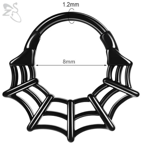 ZS 1 Piece Punk Stainless Steel Nose Ring Men Women Pumpkin Bat Septum Piercings Hallowmas Cartilage Helix Piercing Body Jewelry
