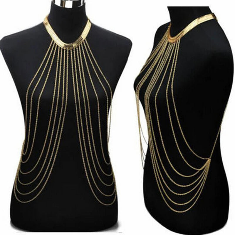 Hot Sexy Body Chain Necklaces Tassel Alloy Long Necklace Female Fashion Jewelry