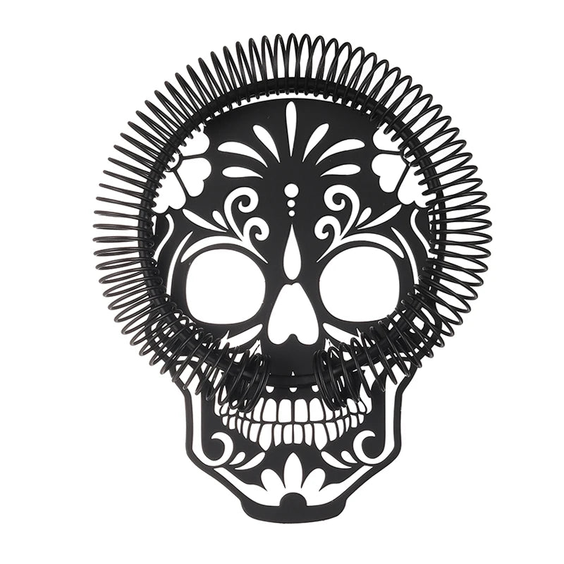 Cocktail Strainer Hawthorne Strainer with Skull Pattern Stainless Steel