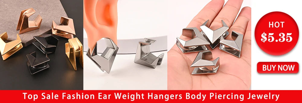 Vankula 2PCS New Round Spiral Saddle Plugs Hangers for Stretched Lobe Ear Tunnels Gauges Plugs Piercing Body Jewelry