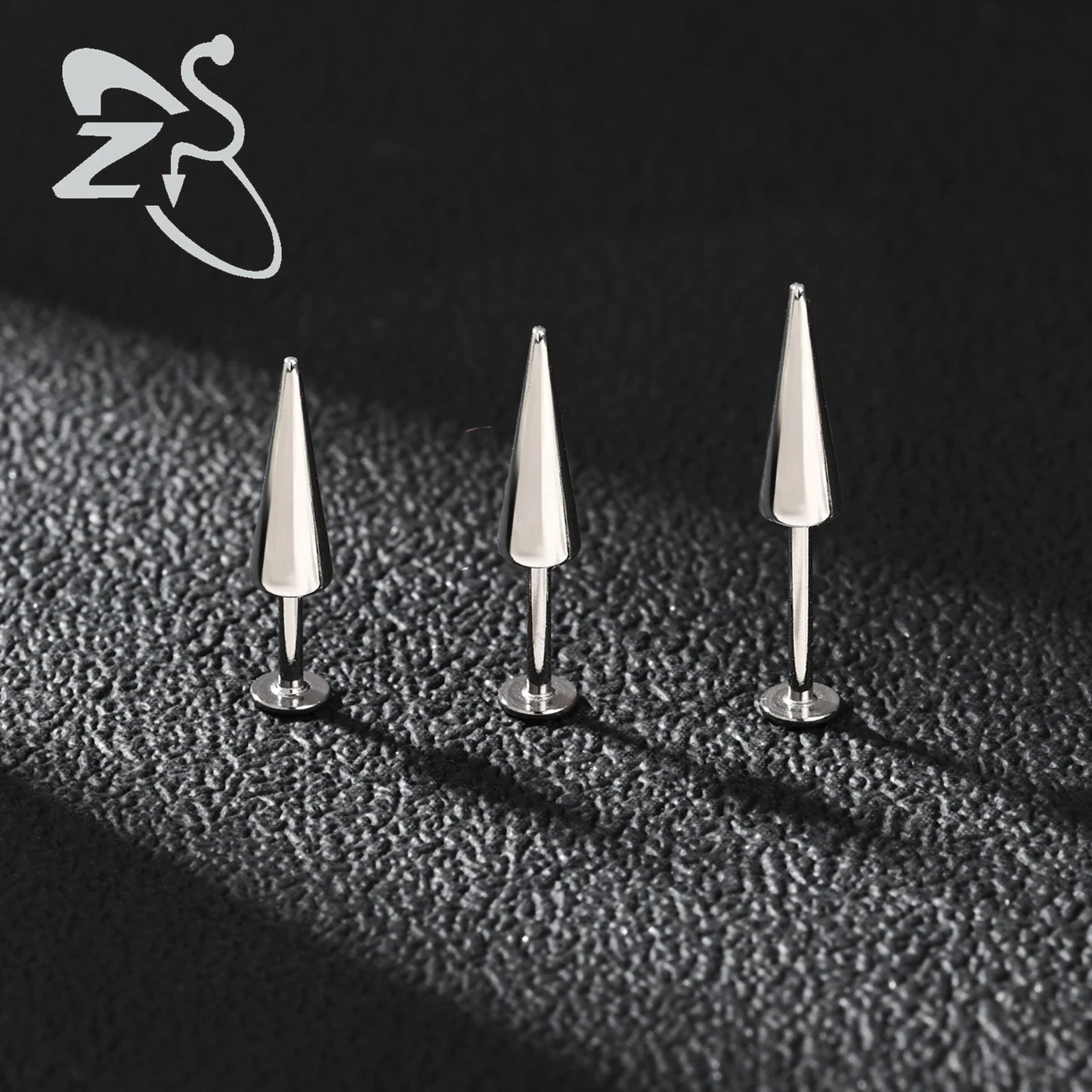 ZS 10Pcs/lot Stainless Steel Lip Labret Piercing for Women External Thread Lip Stud Ring Tragus Helix Cartilage Piercing 16G