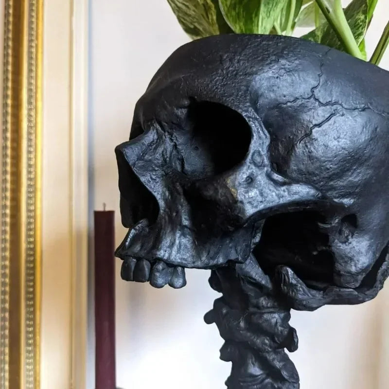 Skeleton Flower Pot with Spinal Support, Realistic Skeleton Flower Pot, Gothic Home Decoration, Resin Skeleton Shaped Flower Pot