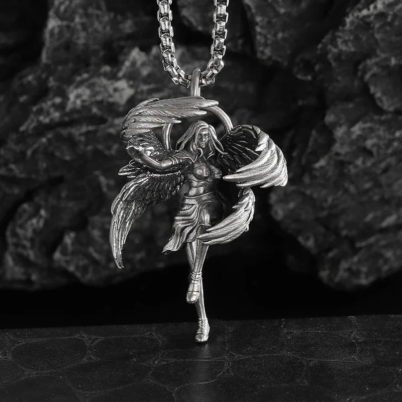 Fashionable and Sexy Female Baseball Player Statue Pendant Necklace Men and Women Hip-Hop Trend Jewelry Couple Gifts