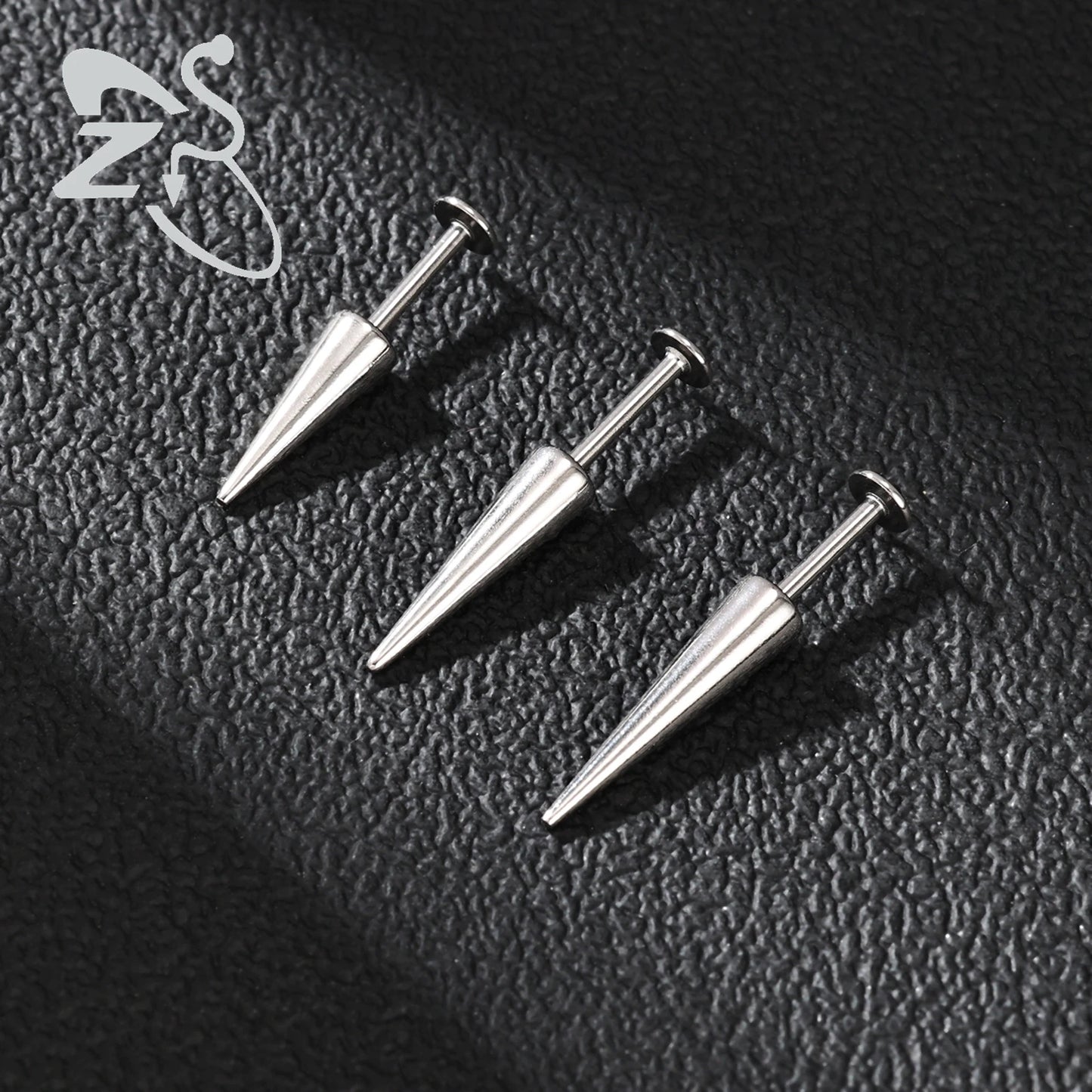 ZS 10Pcs/lot Stainless Steel Lip Labret Piercing for Women External Thread Lip Stud Ring Tragus Helix Cartilage Piercing 16G