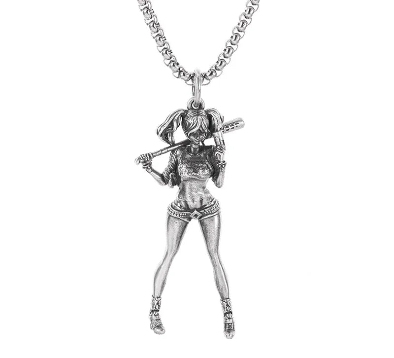 Fashion silver color guardian angel pendant necklace men and women personality angel wings prayer pendant necklace couple gift