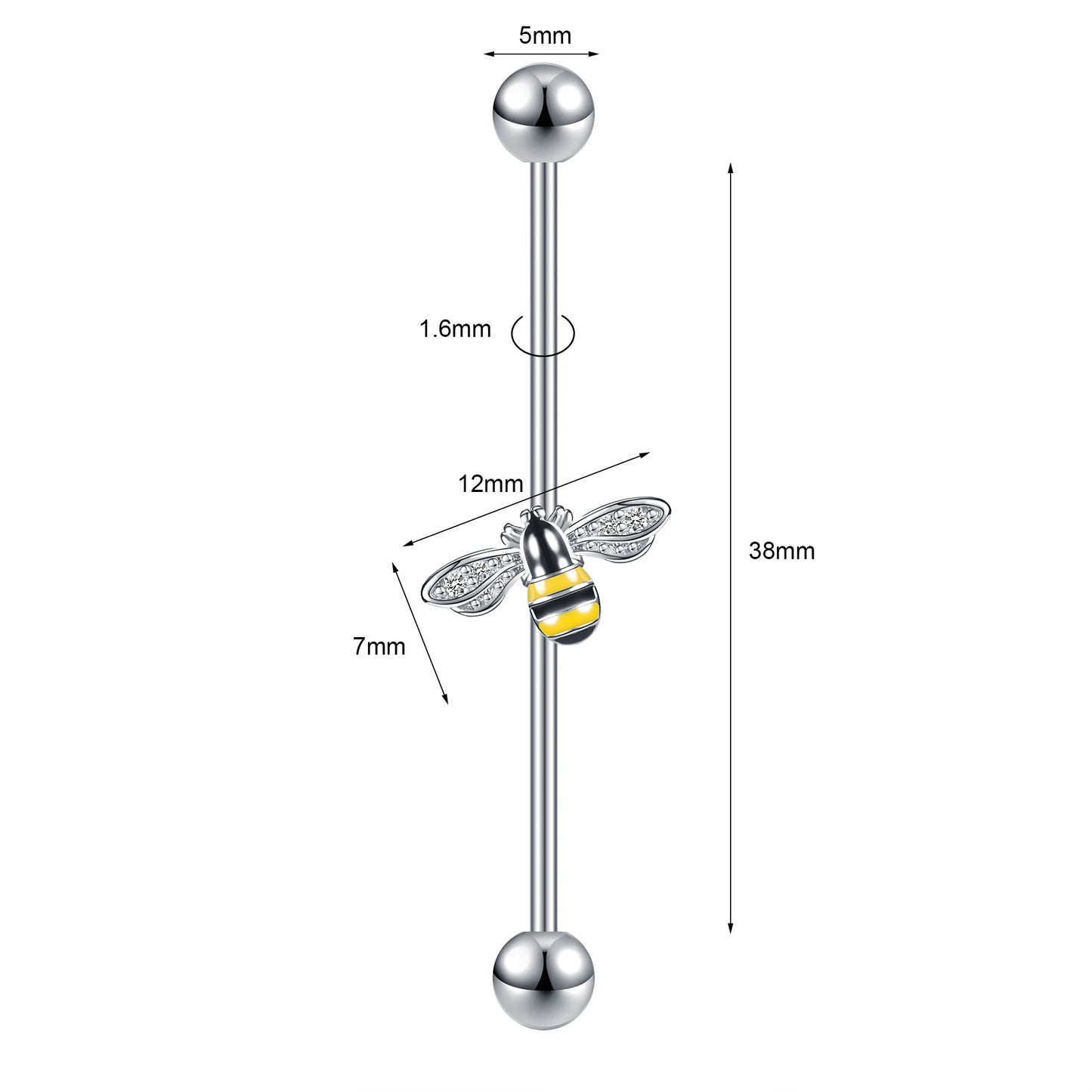 AOEDEJ Industrial Piercing Earring Women Stainless Steel Helix Ear Piercing Dragon Snake Long Earring Jewelry Barbell Earring