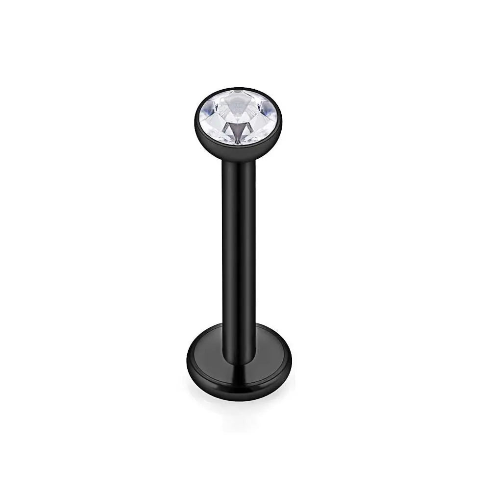 1-16pcs 16G Stainless Steel Lip Rings Studs Medusa Labret Monroe Tragus Helix Cartilage Forward Earrings Piercing Jewelry Black