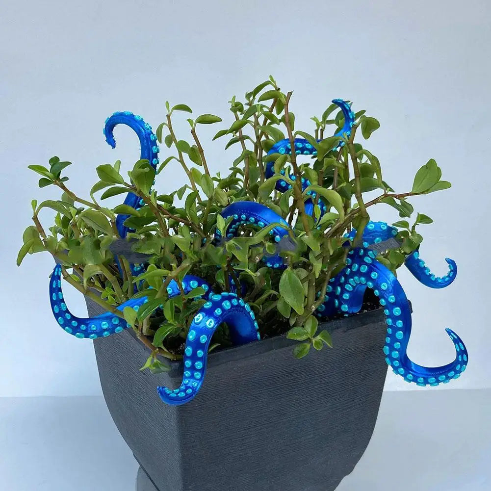 Sea Tentacle 7-piece Set Resin Decoration Tentacle Plant Post Decoration Octopus Plant Post Flowerpot Decoration