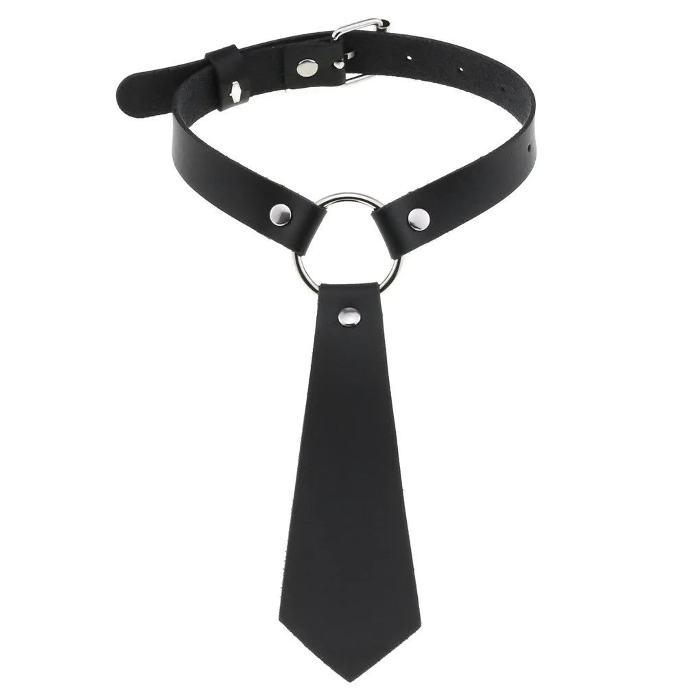 Leather Spiked Choker Punk Collar Women Men Rivets Studded Chocker Chunky Necklace Goth Jewelry Metal Gothic Emo Accessories