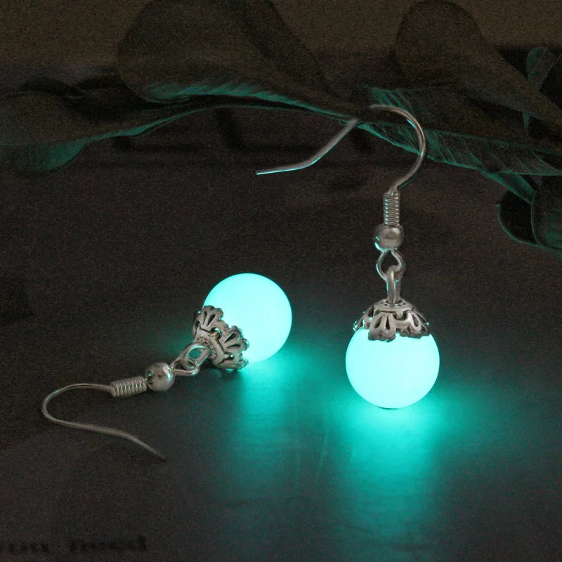 Ghost in Bottle Earrings Glow in the Dark Ghost Dangle Earrings Luminous Halloween Jewelry for Women and Girl