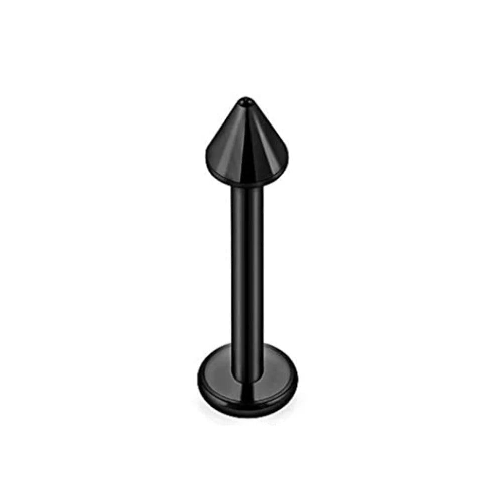 1-16pcs 16G Stainless Steel Lip Rings Studs Medusa Labret Monroe Tragus Helix Cartilage Forward Earrings Piercing Jewelry Black