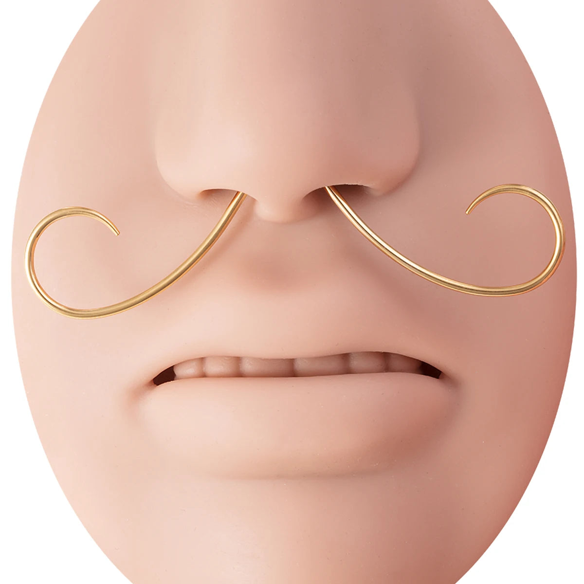 1pc Whisker Septum Piercing Jewelry for Women Stainless Steel Mustache Nose Septum Rings Fashion Body Jewelry 16G