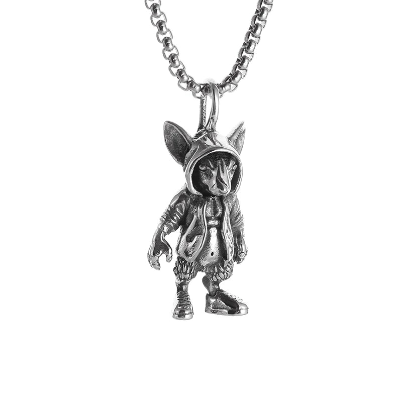 Fashion silver color guardian angel pendant necklace men and women personality angel wings prayer pendant necklace couple gift