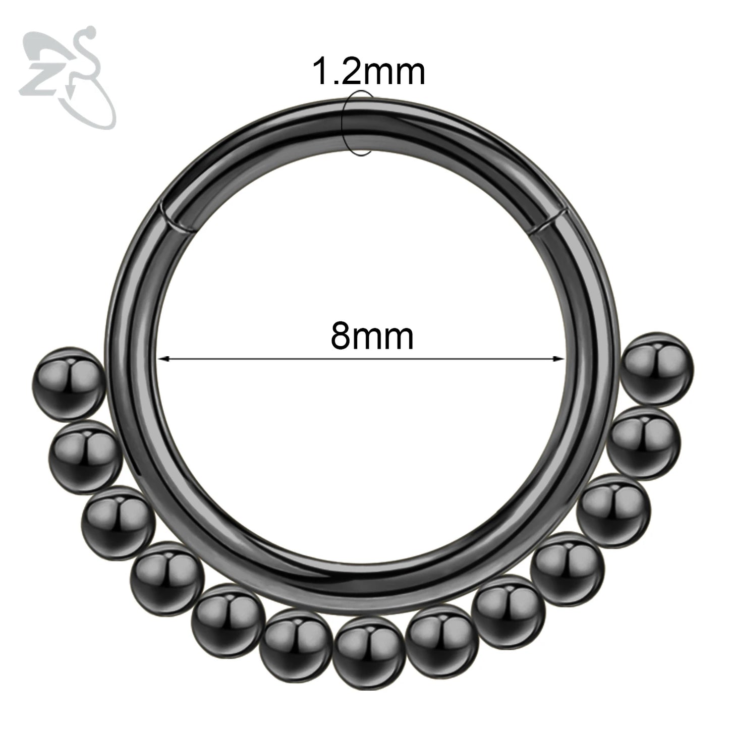 ZS 1 Piece Punk Stainless Steel Nose Ring Men Women Pumpkin Bat Septum Piercings Hallowmas Cartilage Helix Piercing Body Jewelry