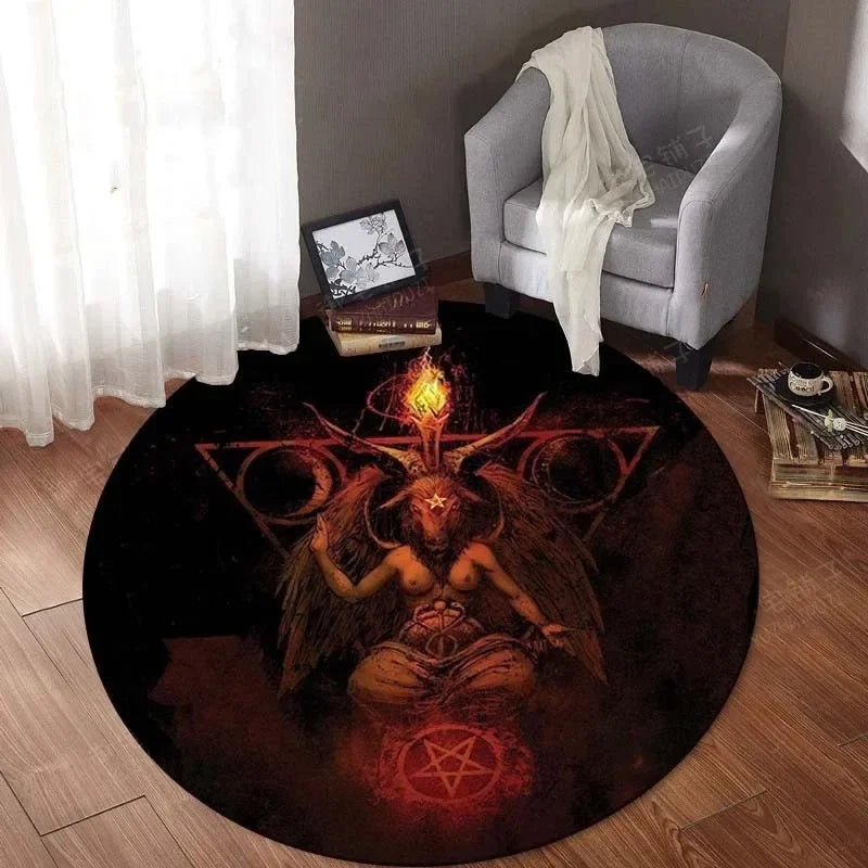 Home decoration personalized carpet Gothic Satan carpet bedroom living room entrance floor mat bathroom absorbent door mat