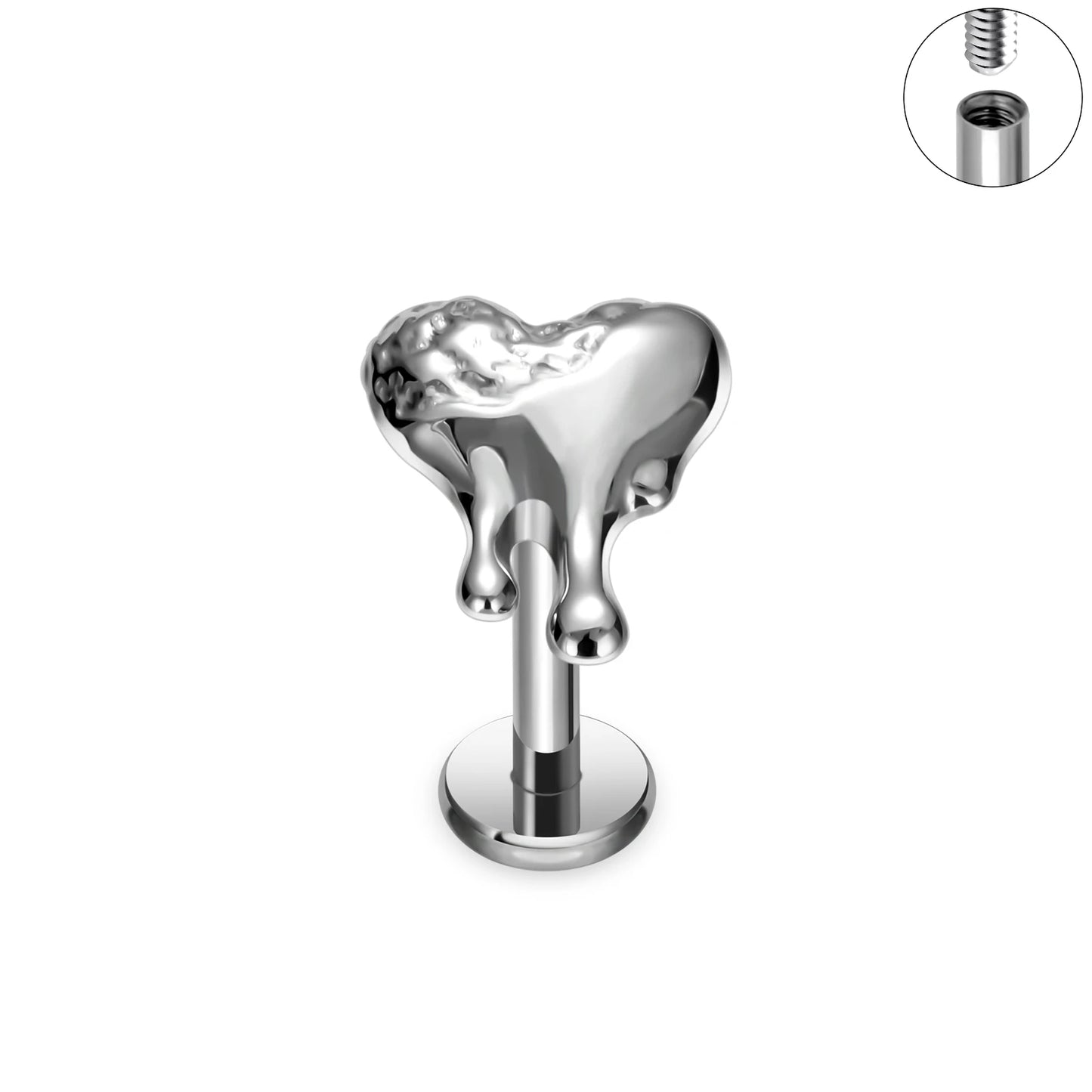 16G G23 Titanium Labret Helix Tragus Daith Cartilage Piercing Ear Stud Earrings for Women Internal Thread