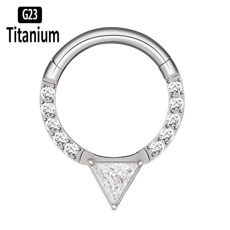 F136 Titanium Piercing Clicker Segment Hoop Nose Rings Earrings Nose Septum Piercing Ear Tragus Cartilage Helix Lip Ear Piercing
