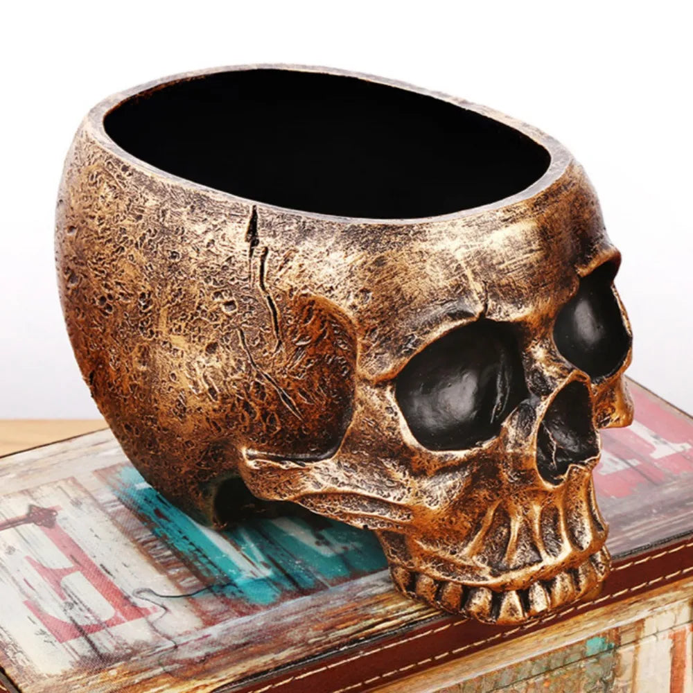 Resin Skull Heads for Halloween Decoration Resin Crafts Fun Punk Style Decorations Skull Sculpture For Halloween Gift
