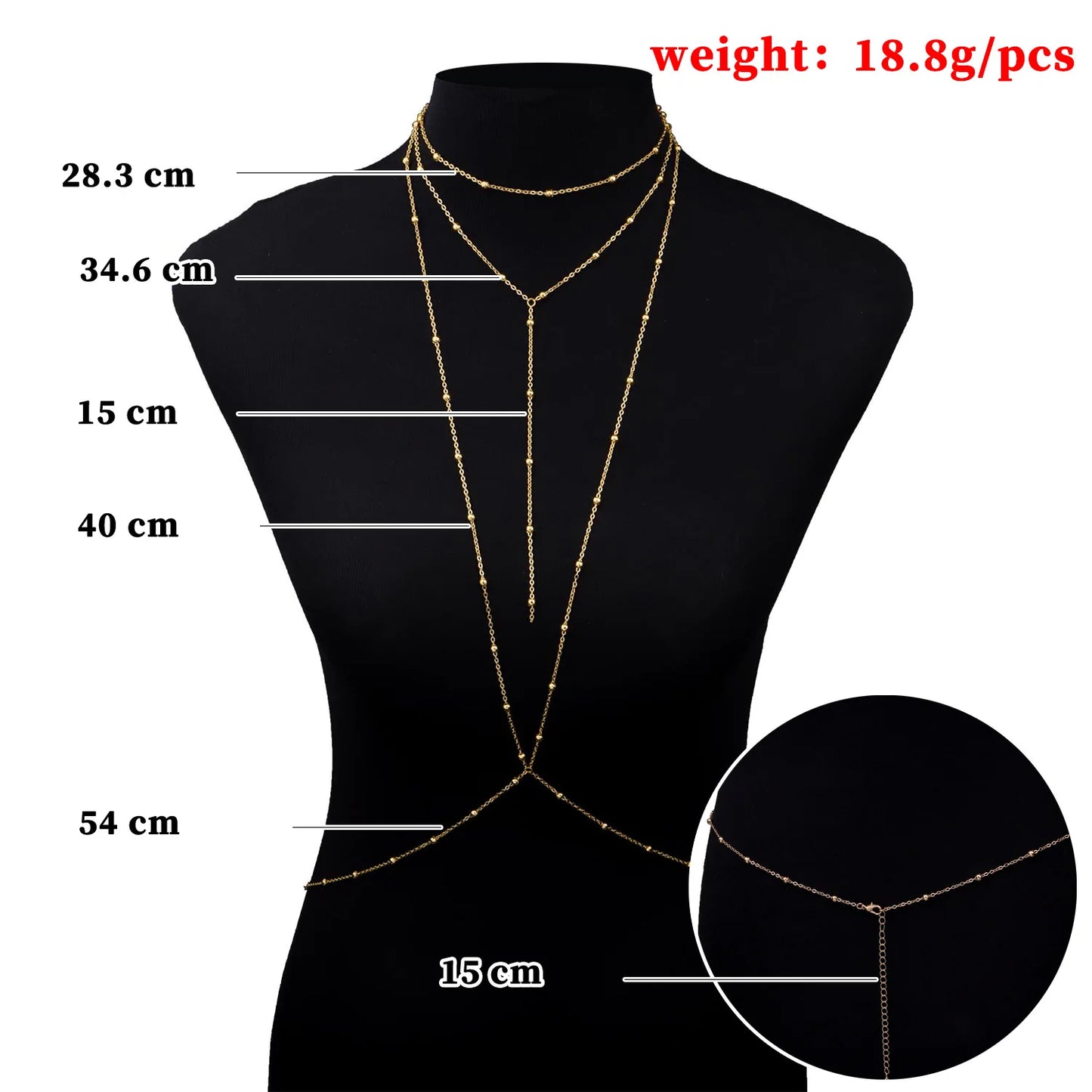 New Sexy Fashion Swimsuit Bra Body Chain Ladies Body Bead Chain Accessories BD7016