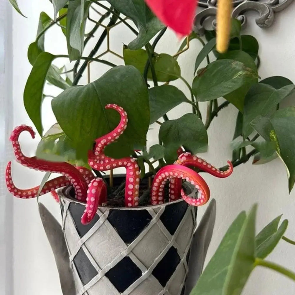 Sea Tentacle 7-piece Set Resin Decoration Tentacle Plant Post Decoration Octopus Plant Post Flowerpot Decoration